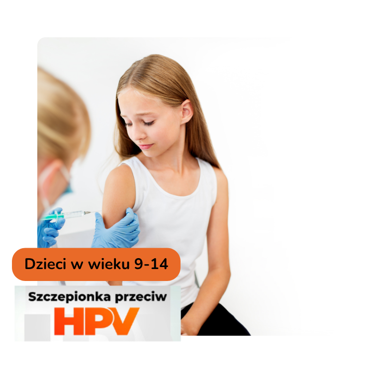 Dziewczynka w wieku szkolnym otrzymuje szczepionkę przeciw wirusowi HPV