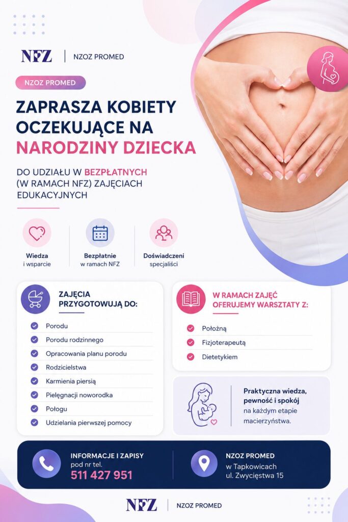 IMG-20260514-WA0006 Plakat dotyczący spotkań bezpłatnych z położną podczas szkoły rodzenia